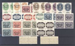 Dt. Reich Dienst Mi.Nr. 34-51, Freimarken 1920 **, meist in Viererblöcken