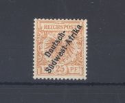 Dt. Kolonien DSWA Michel Nummer I a II , 25 Pfg. ungebraucht *, FA BPP