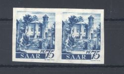 Saarland Michel Nummer 222 X U als ungezähntes Paar ungebraucht *
