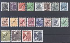 Berlin Michel Nummer 1-20, Schwarzaufdruck **, Markwerte geprüft BPP