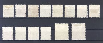 Berlin Michel Nummer 21-34, Rotaufdruck 1949 gestempelt, geprüft