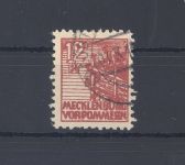 SBZ Michel Nummer 36ydd, 12 Pfg. dunkles Papier gestempelt, FA BPP