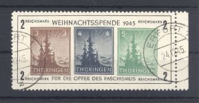 SBZ Block 1 x, Weihnachtsspende 1945 x gestempelt, FA BPP
