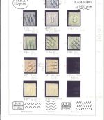 Hamburg, interessanter Posten aus Michel Nummer 10-17 auf 2 Seiten