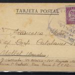 Spanischer Bürgerkrieg 1938, Zensurkarte aus Katalonien n. Mollet