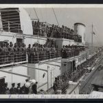 AK Schiff Wilhelm Gustloff Legion Condor 1939, Einfahrt in Hamburg