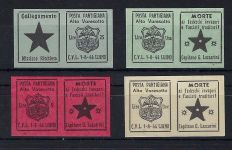 Italien, Partisan-Marken Alto Varesotto, Privatausgaben ohne Gummi