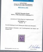 Bizone / AM Post Mi 17 b Dz ° mit Befund Wehner ArGe AM Post