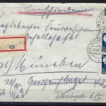 Rheinland-Pfalz Mi 52 senk. Paar, MeF / R-Brief
