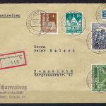 Bizone / Berlin Mi 72 - 73 R-Brief von Düsseldorf n. Remscheid