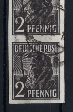 Kontrollrat II, Mi 943 U ° senk. Paar einwandfrei, mit FA Schlegel BPP