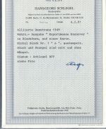 Bizone Block 1a mit SoSt auf Postkarte, FFA Schlegel BPP