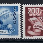 Saar Europarat 1950, Mi 297 - 298 ** Luxus, gep. Ney BPP