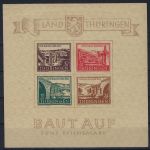 Thüringen Block 4 ** mit FFA Stroh BPP, mit Mängel