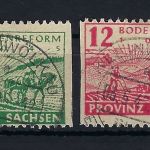 Provinz Sachsen Mi 85 - 86 wa B ° gepr. Stroh BPP
