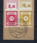 Ost Sachsen Mi 46 b DI / I und 47 a DI auf ,, mit FFA Stroh BPP