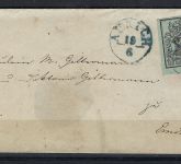 Hannover Mi 2 a Eckrand UR mit RZ 1, EF Aurich n. Emden (PP