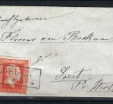 Preußen Mi 1 Paar breitrandig, MiF von Loewen n. Soest (PP