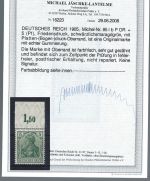 DR Germania Mi 85 I b P OR ** einwandfrei, FFA Jäschke-L. BPP, ME 500€