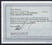 C) DR Mi 117 F **, senk. Dreierstreifen, Befund Weinbuch BPP, ME 220€