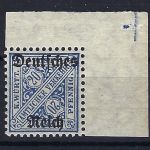 C) DR Dienst, Mi 60 Y * (mit Anhaftungen) Eckrand OR