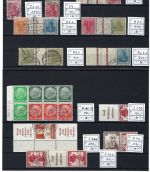 C) DR Partie ZD u. H-Blätter, alle Stempel falsch, ME für echt 8.000€