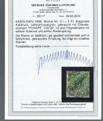 Karolinen, Mi 2 I ° einwandfrei, mit FFA Jäschke-L BPP, ME 750€