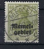 Memelgebiet, Mi 16 y ° ideal gestempelt, dopp. Gepr. Matheisen BPP (CC