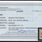 Memelgebiet Mi 222 II ° mit Befund Huylmans BPP, ME 525 €