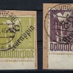 SBZ Handstempel Bezirk 36, Mi IIaa+IIb °, Briefstück, Ballschmidt BPP