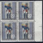 C) Berlin Mi 120 b Viererblock, get. Frankfurt Main 1 fs, Luxus