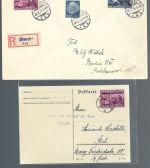 Memelgebiet , Mi II - III / II und III / I Brief und Postkarte