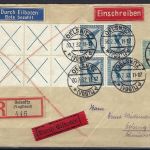 DR H-Blatt 49 B auf Einschreiben / LuPo / Eilbote gest. Oelsnitz (CC