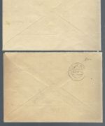 Bizone 2 Einschreiben/Satzbriefe mit Mi 36-51 I / II, 1x befördert (CC