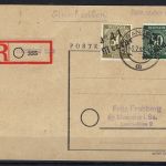 SBZ Handstempel Bezirk 41, Mi Ip X, It X Einschreibekarte