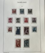 Saarland 1947-1959, postfrische Sammlung mit einigen Besonderheiten