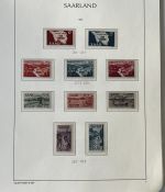 Saarland 1947-1959, postfrische Sammlung mit einigen Besonderheiten