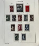 Saarland 1947-1959, postfrische Sammlung mit einigen Besonderheiten