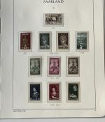 Saarland 1947-1959, postfrische Sammlung mit einigen Besonderheiten
