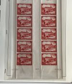 Saarland 1947-1959, postfrische Bogensammlung aus Mi 305- 361, ME 720€