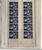 Saarland 1947-1959, postfrische Bogensammlung aus Mi 305- 361, ME 720€