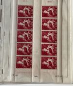 Saarland 1947-1959, postfrische Bogensammlung aus Mi 305- 361, ME 720€