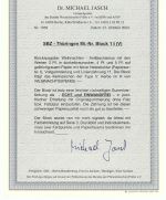 Thüringen, Block 1 x ** einwandfrei, mit FA Dr. Jasch BPP, ME 1.600€