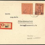 Lokalausgaben Köln (Rhein), Mi 1a + 2b auf Einschreiben, ME 1.400€