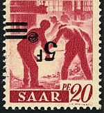 Saarland Mi 232 Z I K ** einwandfrei, FA Hoffmann BPP, ME 650€