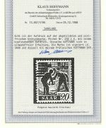 Saarland Mi 232 Z I K ** einwandfrei, FA Hoffmann BPP, ME 650€