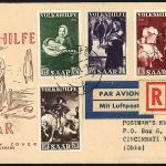 Saarland Mi 309 - 313 Einschreiben-FDC, Befund Hoffmann BPP, ME 400€