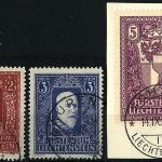 Liechtenstein Mi 140 - 142 ° einwandfrei, mit FA Basel, ME 1.700€