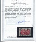 C) DR 1902, Mi 81 Z° ZWISCHENTYPE, mit FFA Jäschke-L. BPP, ME 6.000€