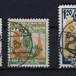 Danzig Mi 90-92° gep. Infla Berlin / Dr. Oechsner BPP, einwandfrei (CC